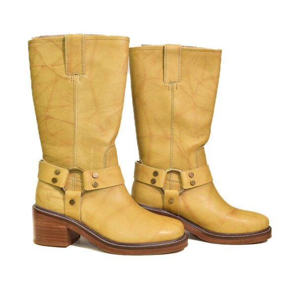 Frye Shoes - Frye Kate Harness Boots In Banana, Size 7